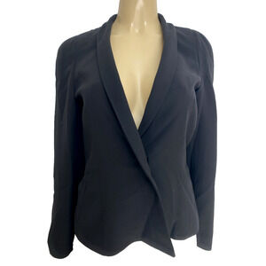 Giorgio Armani Jacket Blazer Silk Borgo 21 Black One Button Long Sleeve 38 S